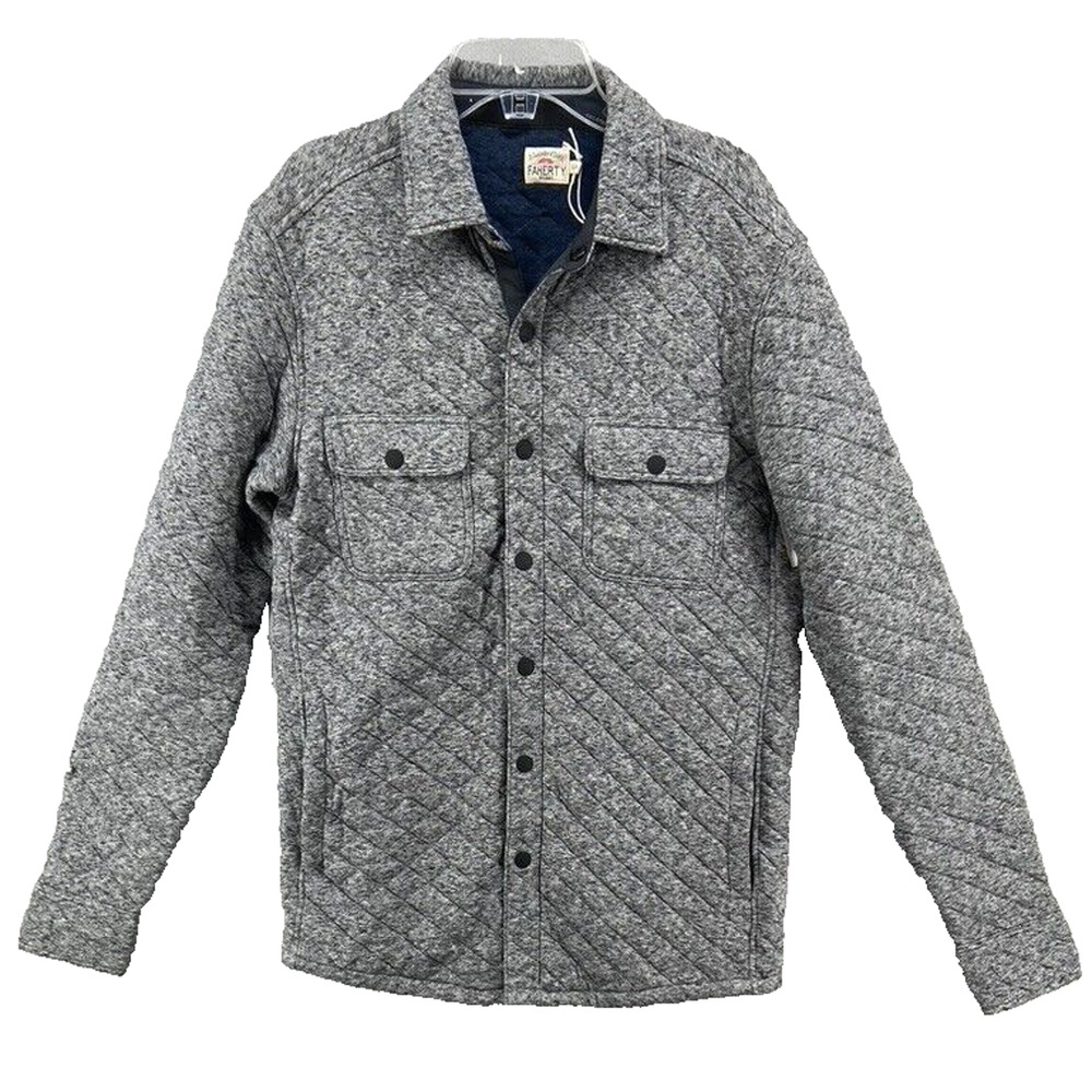 Faherty Jacket Womens Sz XXL Epic Quilted Fleece Gray Carbon Melange NWOT